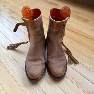 Penelope Chilvers Tan Leather Ankle Boots